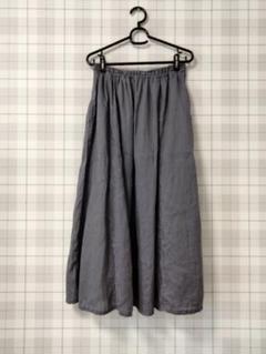 無印良品❁リネンフレアロングスカート❁S/グレー