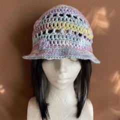 ハンドメイド カラフル バケットハット