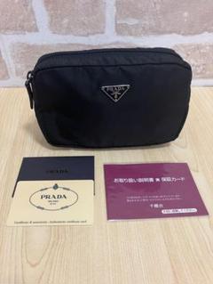 【未使用】PRADA プラダ VELA ロゴプレート ポーチ ナイロン PRADA プラダ MV11 ポーチ 小物入れ トラベル 三角プレート ロゴ