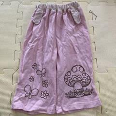 子供用ハーフパンツ 120cm ピンク 蝶とキノコプリント