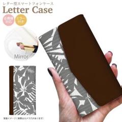 全機種対応 手帳型 ミラー付き スマホケース ハワイ ビーチ サーフ