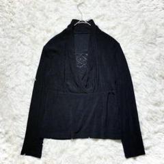 Lascolinas カットソー ブラウス 長袖 レイヤード ビジュー バラ