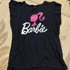 Barbie ブラック Tシャツ フリル袖　150
