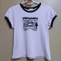 【平成レトロ】シャーリーテンプル　ラインストーンピンクTシャツ(160㌢)Y2K
