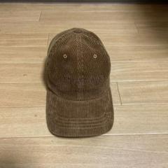 ブラウン コーデュロイキャップ