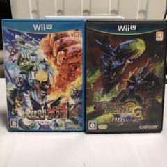 Wii U ゲームソフト モンハン3.ザ.ワンダフルワン.オー.ワン2本セット
