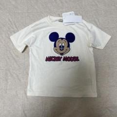 新品未使用タグ付き　100cm ミッキーマウスワッペン　半袖Tシャツ　しまむら