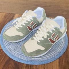 サンガッチョ にゅ～ず 『Linen×Olive』 26cm スニーカー 緑