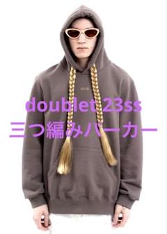 【未使用タグ付】ダブレット　ANNIVERSARY　フリンジ　刺繍　パーカー doublet(ダブレット) 夜露死苦刺繍フリンジパーカー20AW35CS165