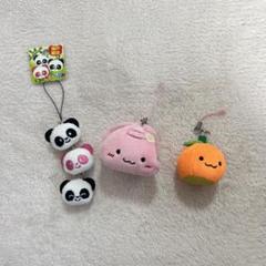 レトロ　お土産　マスコット　ストラップ　まとめ売り　饅頭　みかん　パンダ