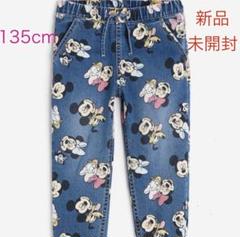 新品 H&M ディズニー ミッキー ミニー デニム ジョガーパンツ