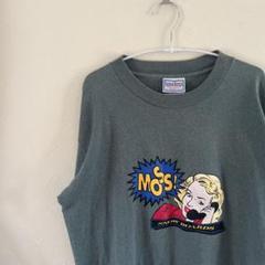 90s usa製 マリリン・モンロー イラスト Tシャツ グリーン Lサイズ