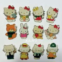 キティ　仲間たち　ピンバッジ　12コセット キティ仲間たちピンバッジ12コセット