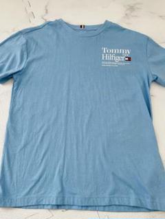 Tommy Hilfiger 水色 ロゴ Tシャツ 半袖