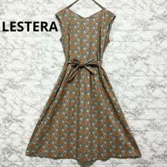 新品　レナウン レステラ　ワンピース　LESTERA レナウン LESTERA レステラ シアードットノースリーブワンピース