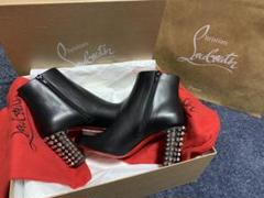 本物保証☆超美品！クリスチャンルブタン☆レースアップショートブーツ☆36 CL Chelsea Booty Lug ブラック カーフレザー - Shoes - Women