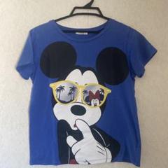 ミッキープリント　ディズニー　希少Tシャツ　Mサイズ
