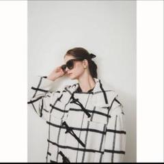 PINUE ロングダッフルコート チェック Pinue]ピヌエ ロングダッフルコート チェック