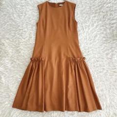 フォクシーニューヨーク 38サイズリネンホイップ　ワンピース SALE foxy ▪️美品 フォクシーニューヨーク 織柄 ノースリーブワンピース