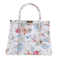 BORSE IN PELLE イタリア製 花柄プリント クラシックハンドバッグのサムネイル