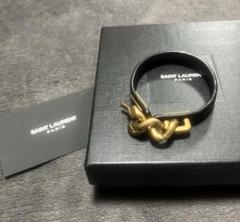 サンローラン　ブレスレット　金色　ゴールド色　レザー