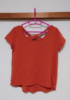 ROSE BUD バッククロスTシャツ　オレンジ