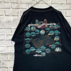 USA製90sヴィンテージTシャツ！シングルステッチ　ブラック半袖古着L27