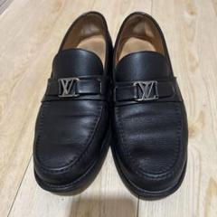 Louis Vuitton 黒レザー ローファー メンズ 7.5 26cm - メルカリ