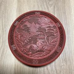 古丸型硯　紫檀材質丸箱 古丸型硯 紫檀材質丸箱