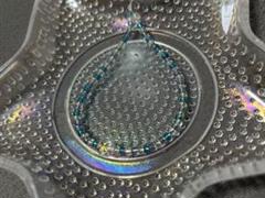 イニシャル入りブレスレットブルー