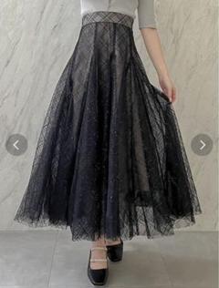 2025年最新】dazzlin スパンコールチュールチェックスカートの