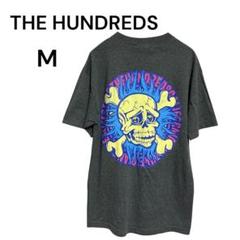 古着　THE HUNDREDS　ドクロプリントTシャツ　M　ストリート系　グレー