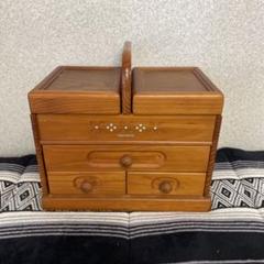 木製　裁縫箱 ソーイングボックス　引き出し付き