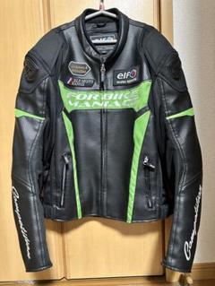 elf／エルフ　FOR BIKE MANIACS バイクジャケット LL黒/緑 カワサキパーツ/ウエア＆グッズオンラインショップカワサキ×elf