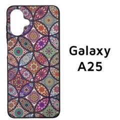 Galaxy A25 5G カラフル 丸タイル カバー