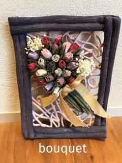 『bouquet』紙粘土　ハンドメイド　壁飾り　軽量ミニサイズ