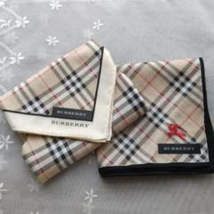 BURBERRY チェック柄ハンカチ 2枚セット - メルカリ