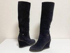 【美品（一度着用）】CHANEL/チェーンロングブーツ（39C/24.5cm） 美品（一度着用）】CHANEL/チェーンロングブーツ（39C/24.5cm