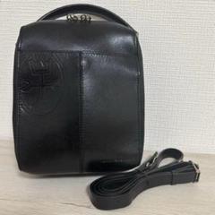 大人気♪カステルバジャック／黒／レザー／ショルダーバッグ ／エンボスロゴ付き