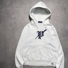 ポロラルフローレン　パーカー　ニット後付パーカーヴィンテージホワイトLサイズ POLO】ポロラルフローレン ホワイト 後付けフーディー Mサイズ