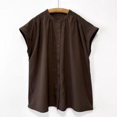 美品 グレディブリリアン favori ジョーゼットバンドカラーフレンチシャツ