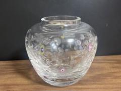 サンルイ 高級シリーズ ボッティチェリ ミルフィオリ グラヴィールカット 花瓶 サンルイ 高級シリーズ ボッティチェリ ミルフィオリ