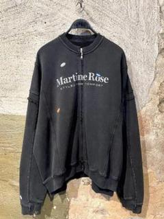 Martine Rose ジップアップスウェット ブラック Martine Rose ZIP UP CREW ジップアップ スウェット - メルカリ
