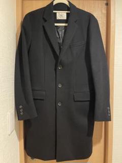 【中古】タケオキクチ 　チェスターコート 　ブラック　サイズL相当　アンゴラ 中古】タケオキクチ チェスターコート ブラック サイズL相当