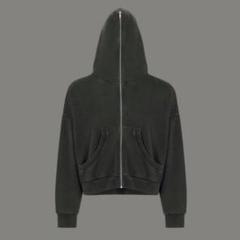 SサイズEntire Studios Eternal zip Washed BL Entire Studios – Eternal Zip Washed Black