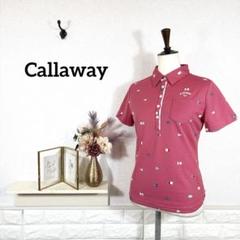 Callaway★　キャロウェイ　ポロシャツ　ゴルフウェア　フラッグ　旗　ピンク