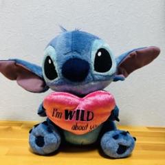 ディズニーストアスティッチ ぬいぐるみ ハート型クッション抱っこ 約25cm