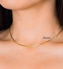 2mm サージカルステンレス ネックレス 高品質 ゴールド ベネチアンチェーン