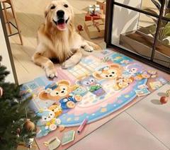 ダッフィーデザインの玄関マット、キッチンマット
