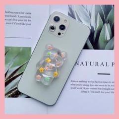 カラフル くま 携帯 花 かわいい 【数量限定】スマホ ホルダー